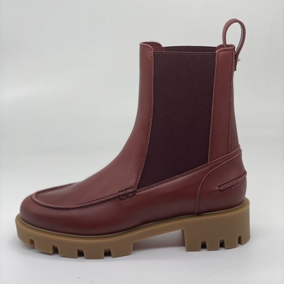 Christian Louboutin GLORINA BOOTY FLAT Lug Sole Chelsea Ankle Boots Boots - Picture 1 of 15